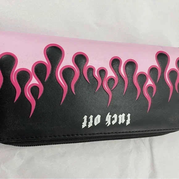 Pink Flames Zip Clutch Women’s Wallet - Picture 10 of 13